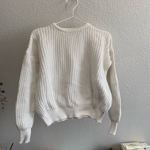 American Apparel fisherman knit cropped sweater
